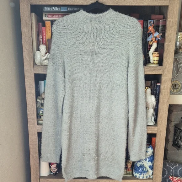 Simply Couture Gray Sweater with SILVER Floral Design - Picture 10 of 10